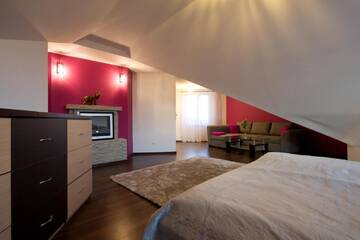 Фото номера Номер с кроватью размера &quot;queen-size&quot; и ванной Хостелы Hostel &amp; Restauracja Santorini г. Белосток 6